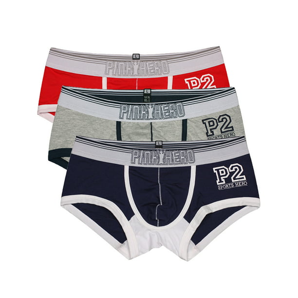 4 Colors Men Cotton Sports Boxer Bulge Pouch Breathable Comfort Briefs Underwear